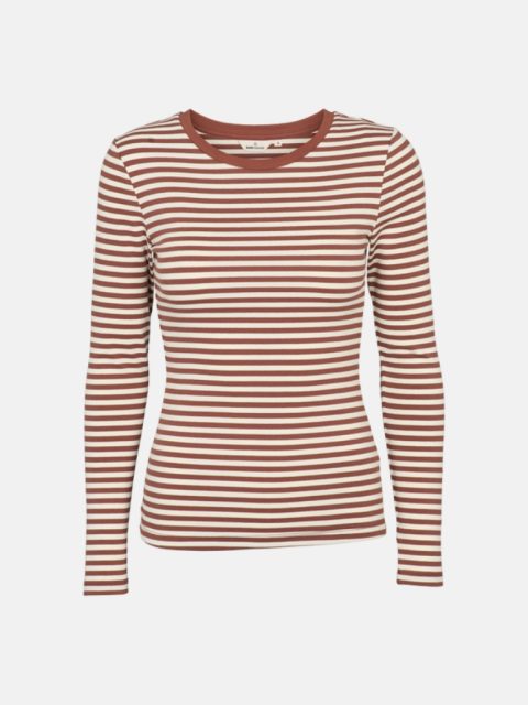 Shirt - Ludmilla LS Tee, Mink / Whisper White / Mink – Bild 5