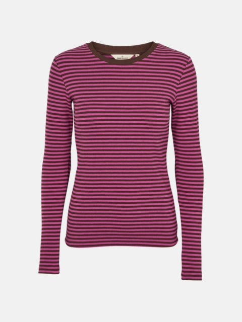 Shirt - Ludmilla LS Tee, Purple Orchid / Chicory Coffee