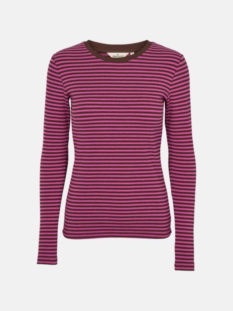Shirt - Ludmilla LS Tee, Purple Orchid / Chicory Coffee