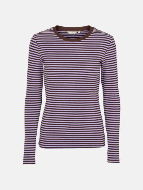 Shirt - Ludmilla LS Tee, Violet Tulip / Chicory Coffee