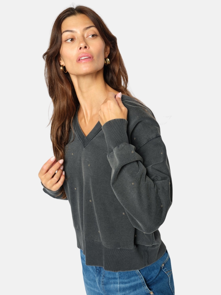 Sweatshirt - MMCosette Stud, Thunderstorm – Bild 5