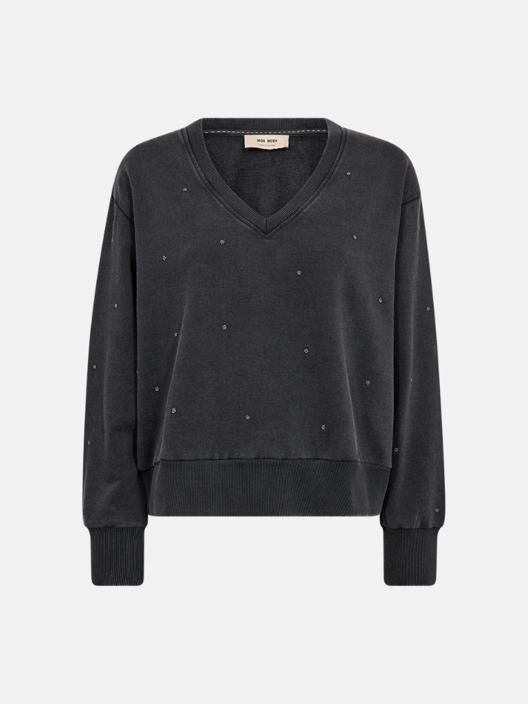 Sweatshirt - MMCosette Stud, Thunderstorm – Bild 2
