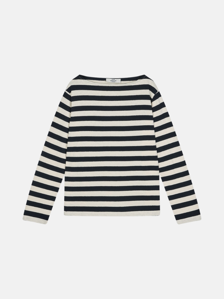 T-Shirt - Pablo Gabi Tee Long Sleeve, Vanilla Ice/Black
