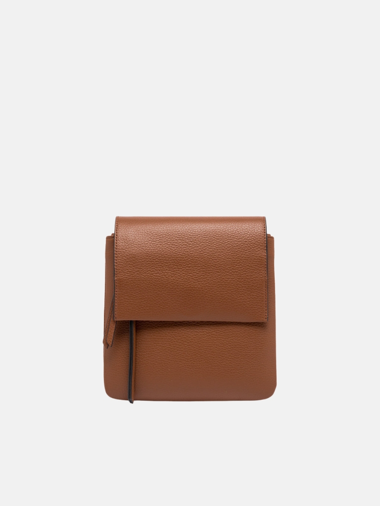 Gianni Chiarini Firenze Three Ledertasche in Noce mit Schulterriemen und Klappenverschluss