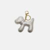 Bow19 Charm Dog Taschenanhänger in Silber mit Schlüsselring und Karabiner
