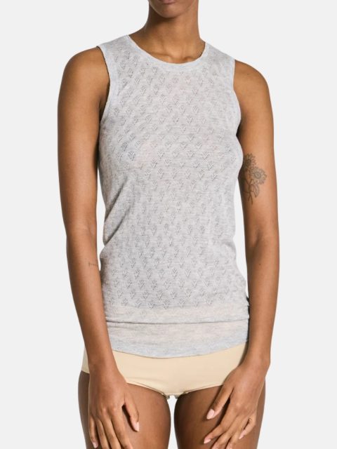 Top - Alberte S´less Silk, Grey Melange