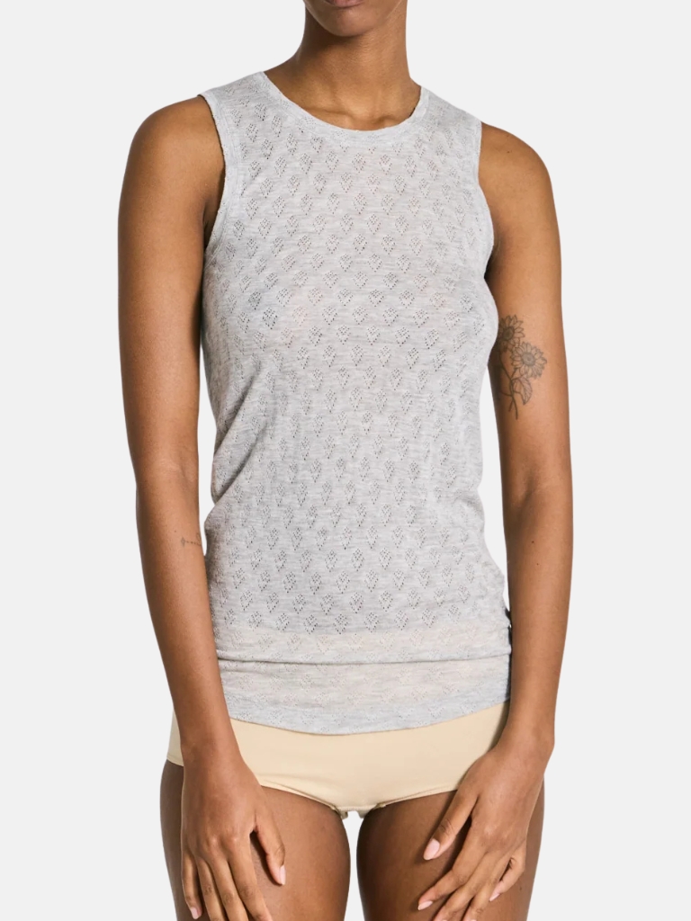 Top - Alberte S´less Silk, Grey Melange