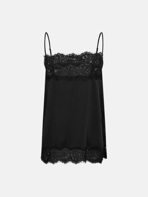 Alternative view of Top - MMAudra Annie Lace Singlet, Black