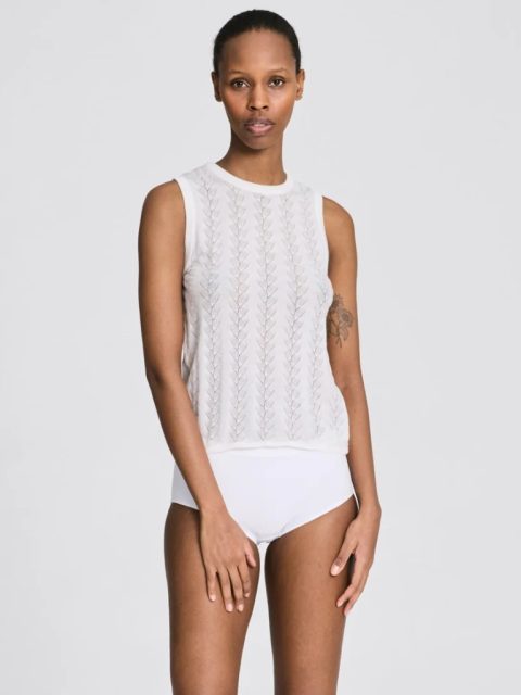 Top - Sofie Butterfly Knit, White – Bild 4