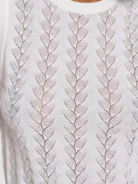 Top - Sofie Butterfly Knit, White – Bild 3
