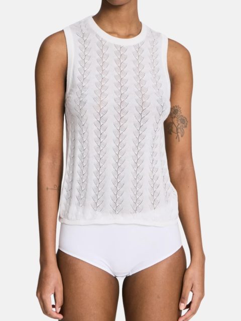 Top - Sofie Butterfly Knit, White