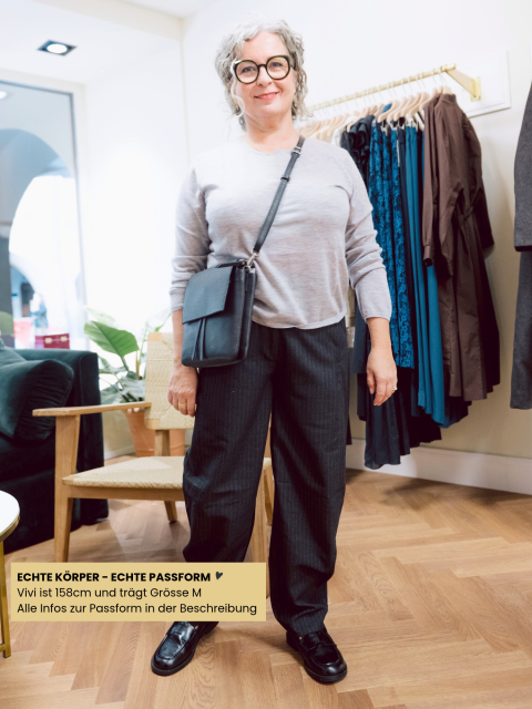 Hosen - Vienne Barrel, Dark Grey Melange – Bild 8