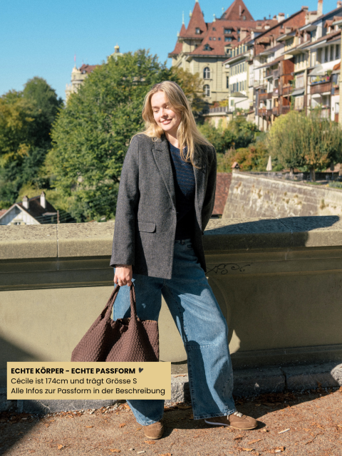 Blazer - Nes Herringbone, Dark Grey Melee – Bild 5