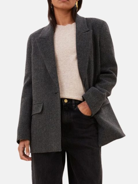Blazer - Nes Herringbone, Dark Grey Melee