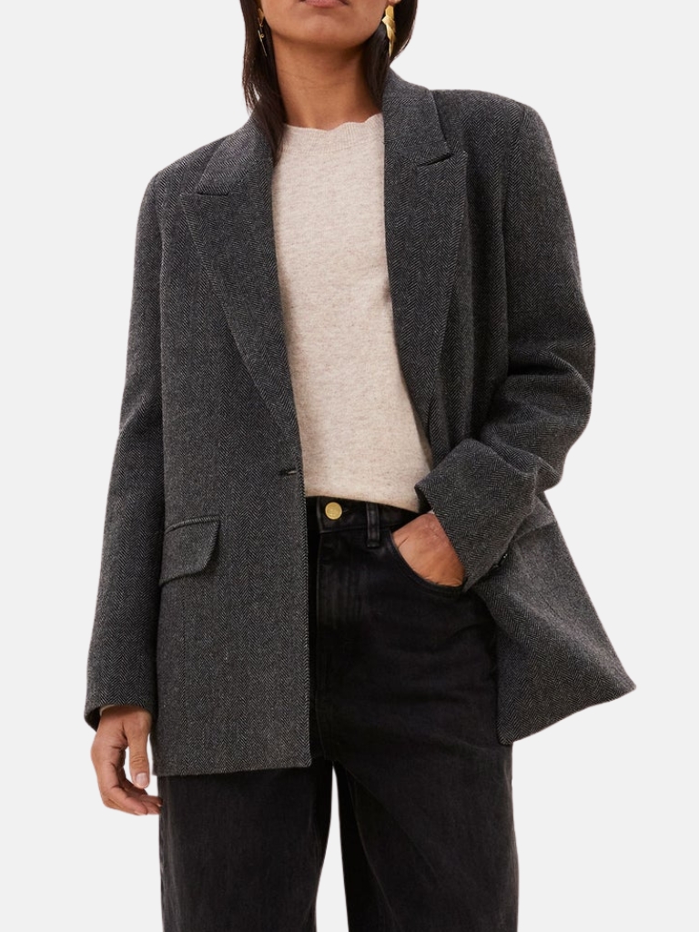 Blazer - Nes Herringbone, Dark Grey Melee