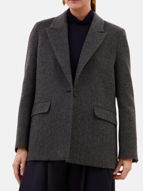Blazer - Nes Herringbone, Dark Grey Melee – Bild 7