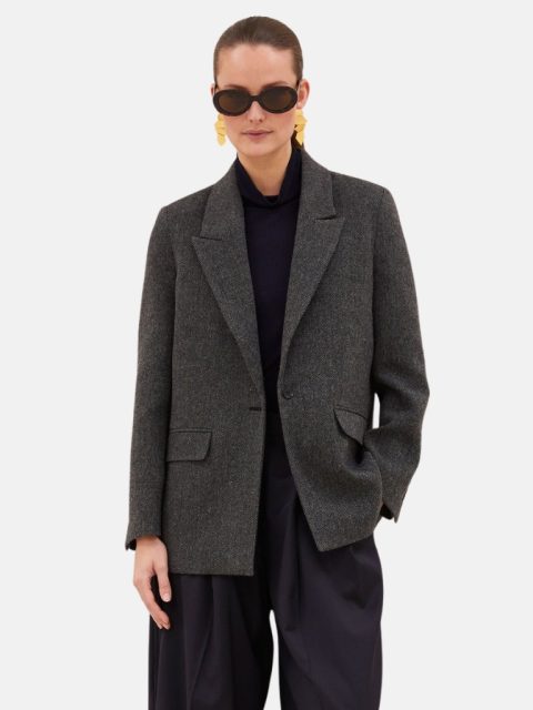 Blazer - Nes Herringbone, Dark Grey Melee – Bild 5