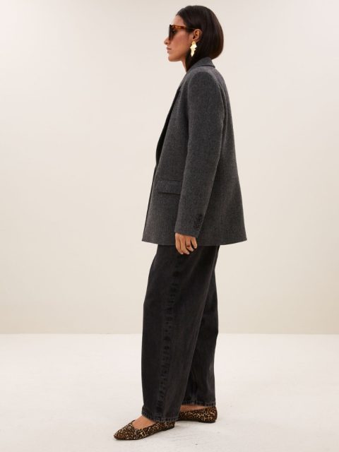 Blazer - Nes Herringbone, Dark Grey Melee – Bild 4