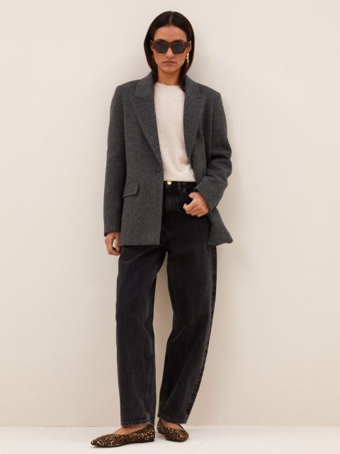 Blazer - Nes Herringbone, Dark Grey Melee – Bild 3