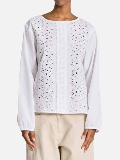 Bluse - Louisa Cotton Poplin, White