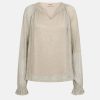 Bluse - MMXimena Glam V-Neck, Mourning Dove
