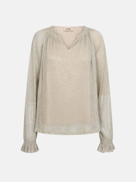 Bluse - MMXimena Glam V-Neck, Mourning Dove