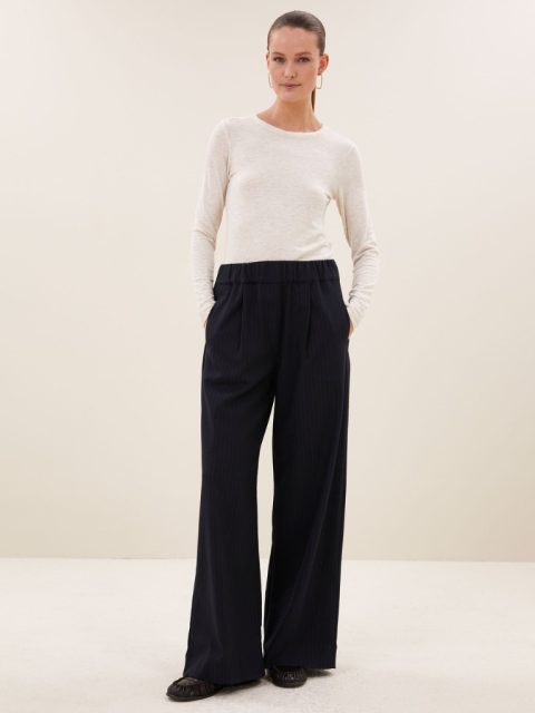 Alternative view of Hosen - Jelle Pinstripe Pants, Midnight