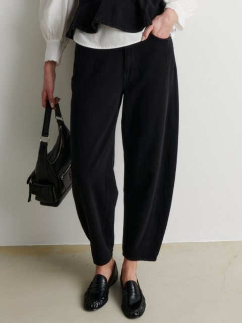 Jeans - Loana Denim Barrel, Black