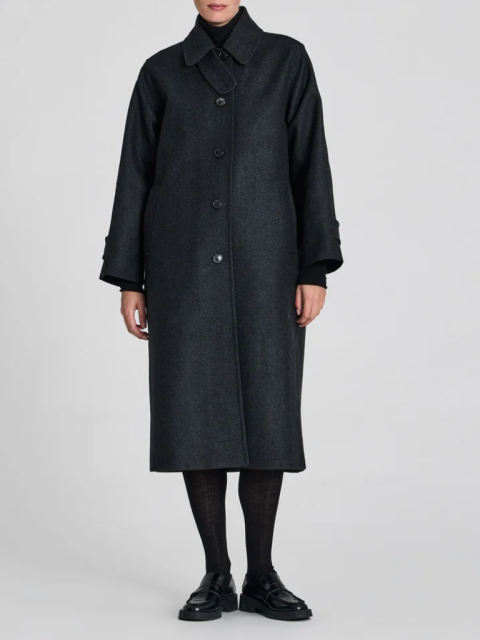 Mantel - Tabita Wool, Dark Grey