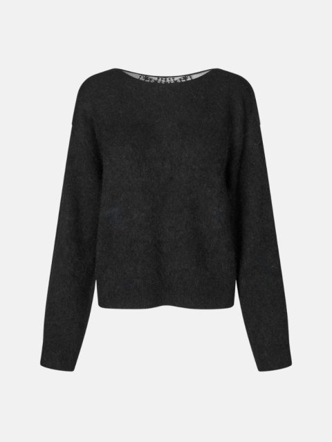 Pullover - Brook Knit Lace O-Neck, Black – Bild 4