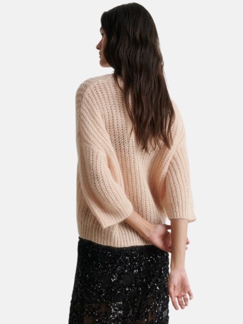 Alternative view of Pullover - Glora SS Knit, Cream Tan