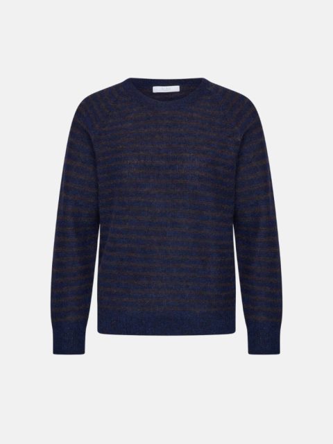 Pullover - Spila Raglan, Brown Thin Stripe – Bild 6