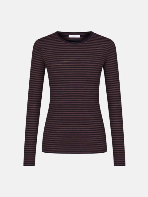 Shirt - Basic LS Rib Top, Deep Stripe – Bild 4