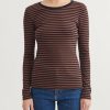 Shirt - Ludmilla LS Tee, Carafe/Black