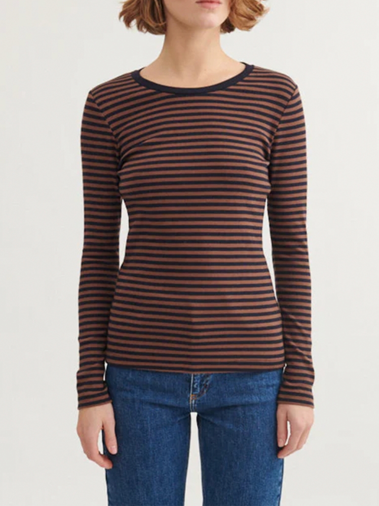 Shirt - Ludmilla LS Tee, Carafe/Black