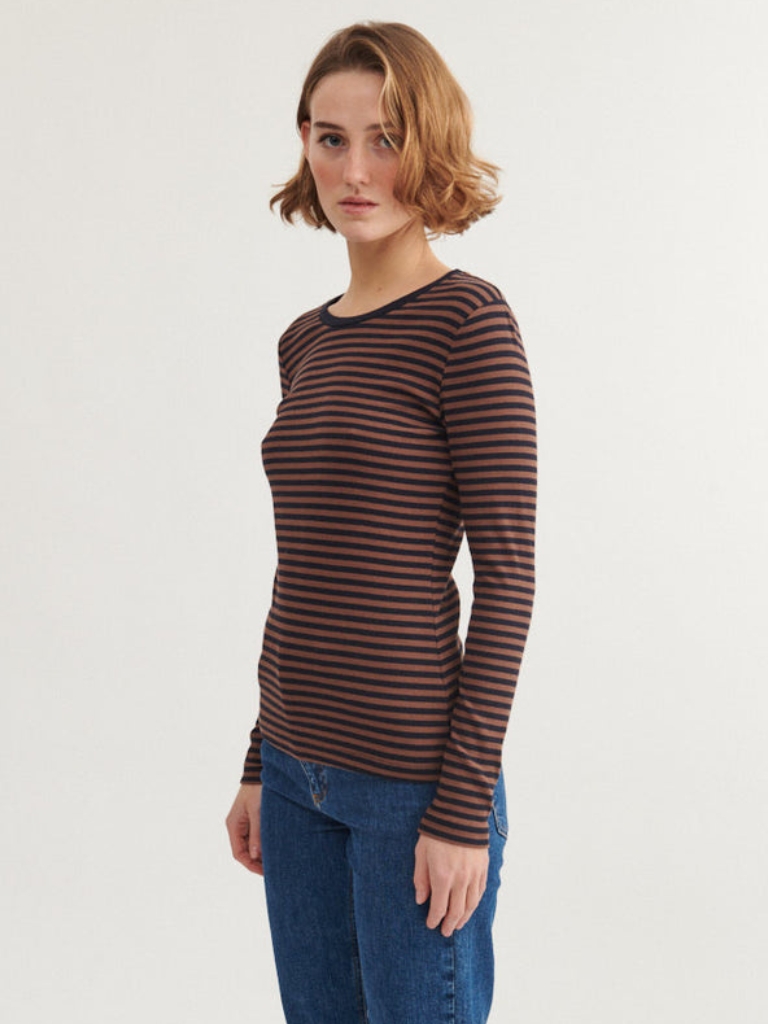 Shirt - Ludmilla LS Tee, Carafe/Black – Bild 3