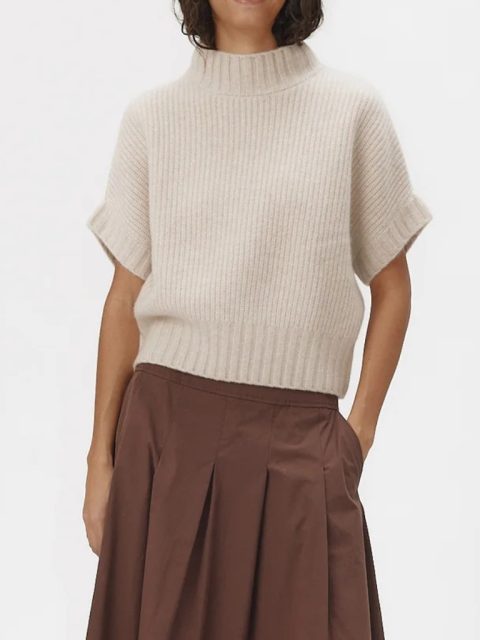 Pullover - Bea Sweater, Oatmeal Beige Melange