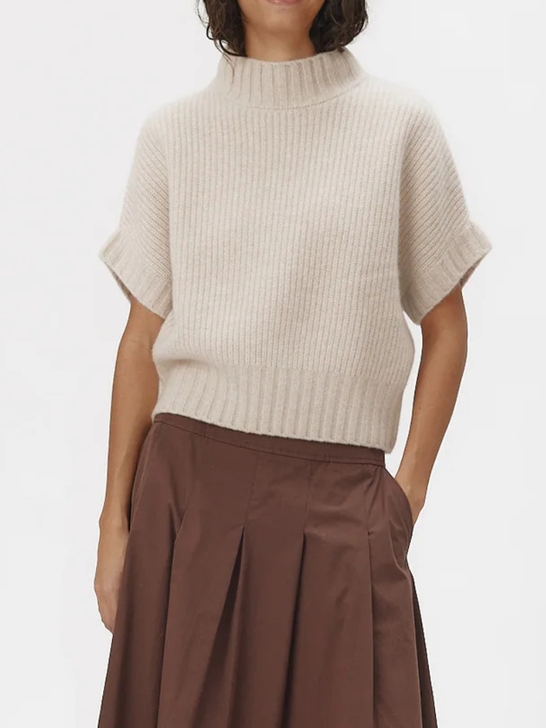 Pullover - Bea Sweater, Oatmeal Beige Melange