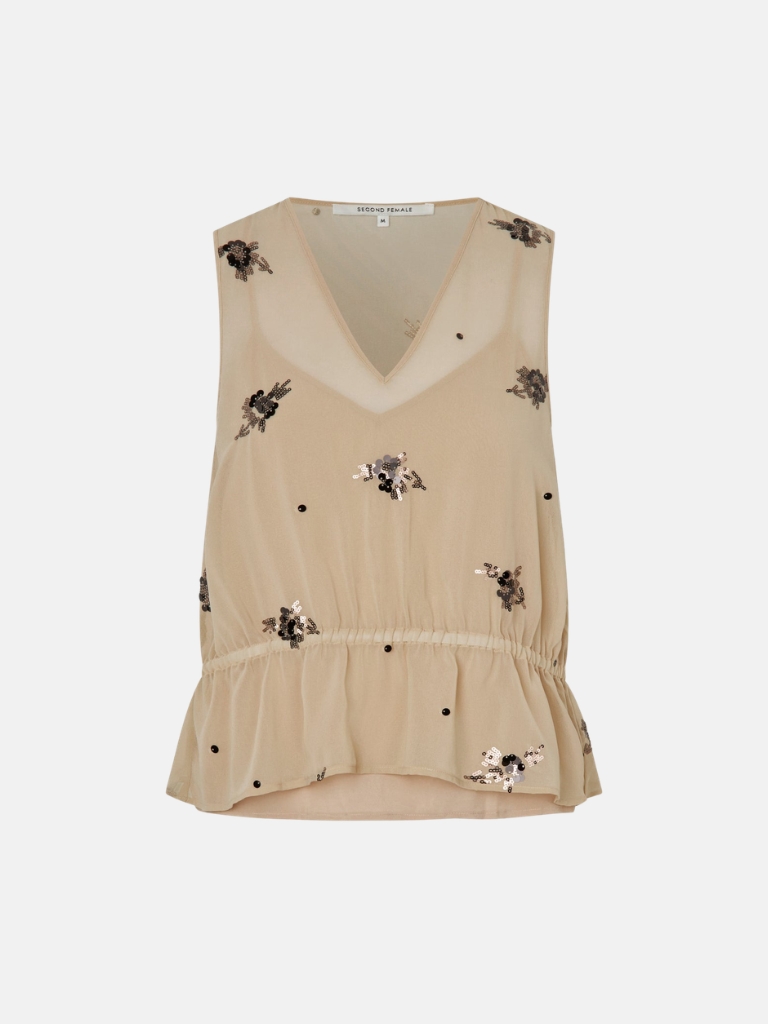 Top - Luma Sequin, White Pepper – Bild 3